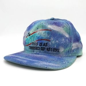 I'm Retired Custom Painted Tie Dye Snapback Trucker Hat Graffiti Funny Vintage